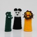 More Zoo Animals Finger Puppet Set (Includes Panda, Bald Eagle, Flamingo, Lion, and Alligator.) We can create custom orders.