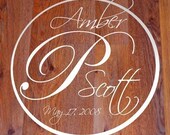 Personalized Wedding Monogram dance floor  vinyl decal sticker