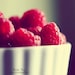 Photograph - Bowl of Raspberries - Food Fruit Print - Vivid Bold Sweet Photograph - 5x7 - Berries photograph bright vivid