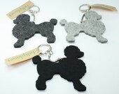SALE Poodle Keychain in 5mm thick Virgin Merino Wool Felt