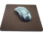 Felt Mouse Pad in 5mm Thick Virgin Merino Wool Felt, Brown