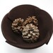 Small Felt Bowl in 5MM Thick Merino Wool Felt, Brown