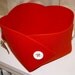 XL Felt Fabric Basket in 5mm Thick Virgin Merino Wool Felt, ORANGE