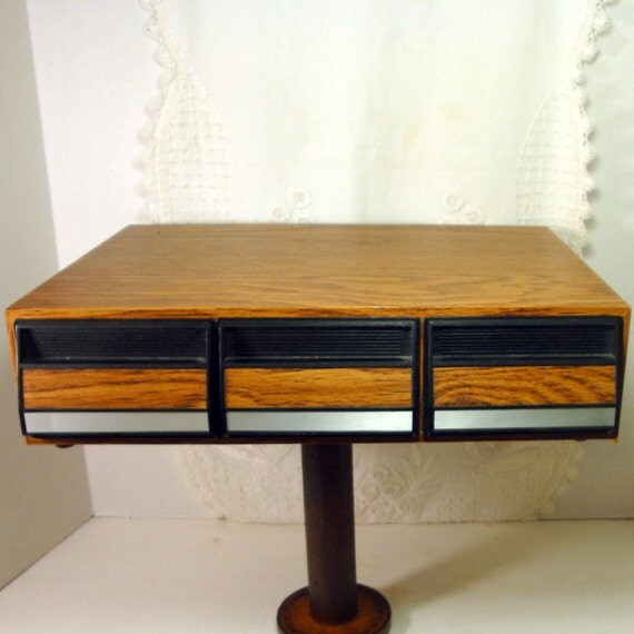 Vintage Cassette TAPE 1970s 3 Drawers by VintageStarrBeads