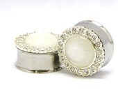 Diamond Wedding Plugs 3/4 7/8 1 Inch 19mm 22mm 25mm