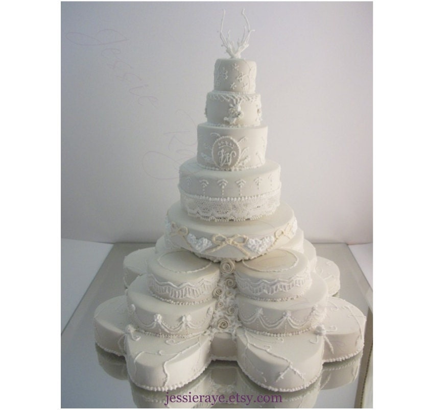 Royal Wedding Cake Miniature Replica - William and Kate of Cambridge - MADE TO ORDER