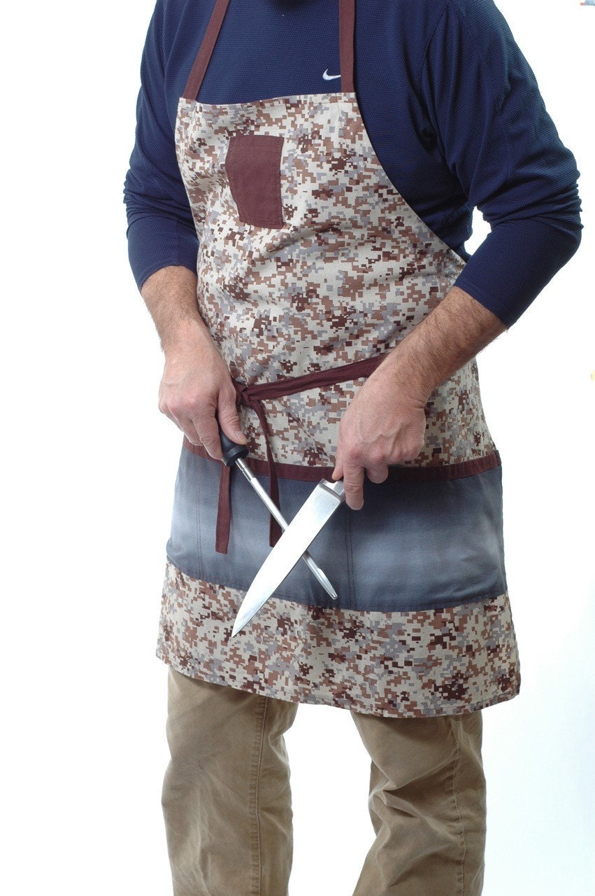 Mens Digital Camo Chef's Apron