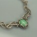 Vintage Jade Sterling Necklace . Unique Design .