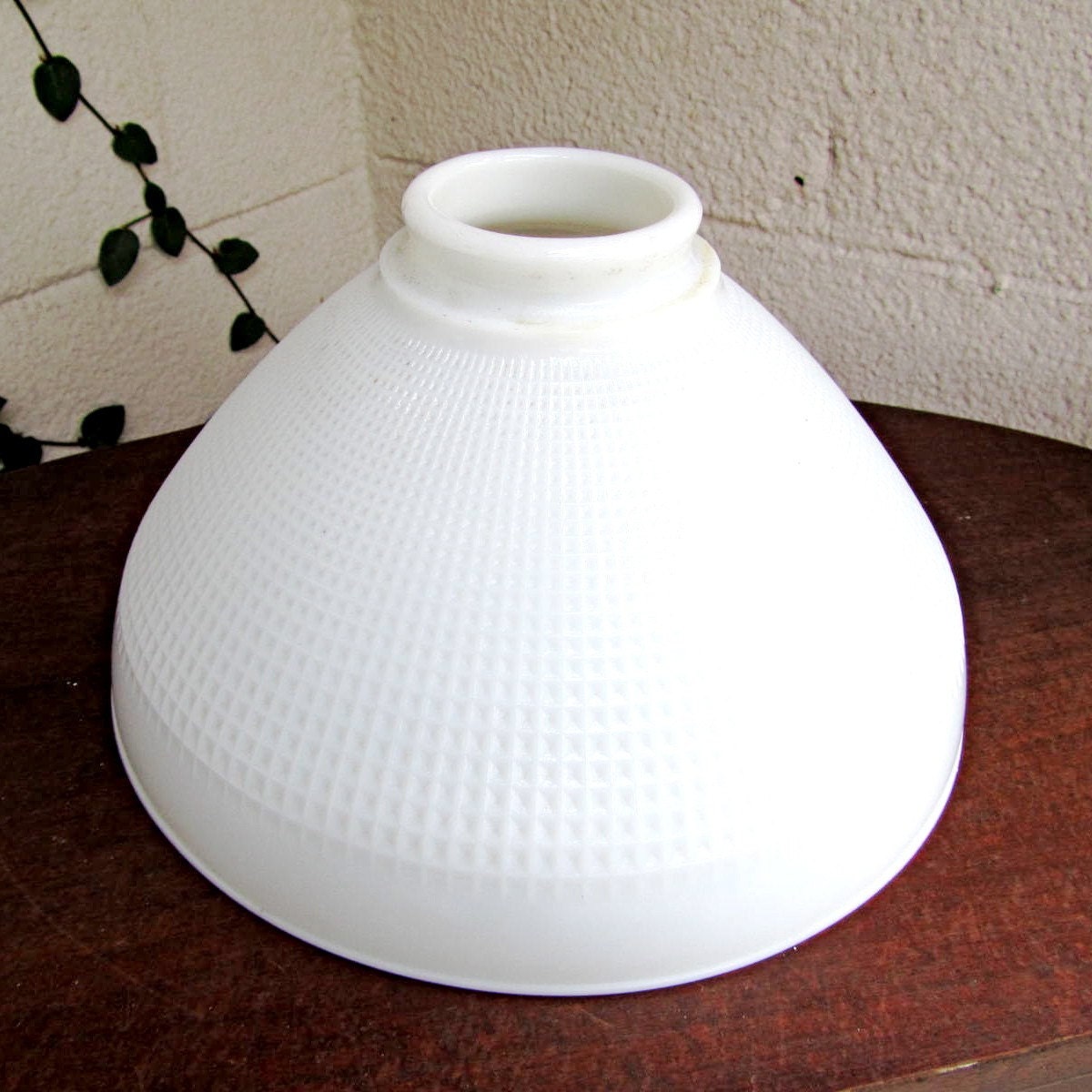 Vintage large Corning milk glass lamp shade