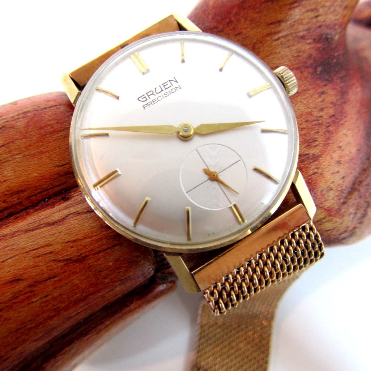 Vintage Gruen Precision mens wristwatch