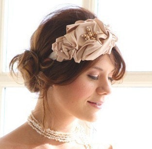 Large Rose Headband, headbands for weddings, bridal hair accessory