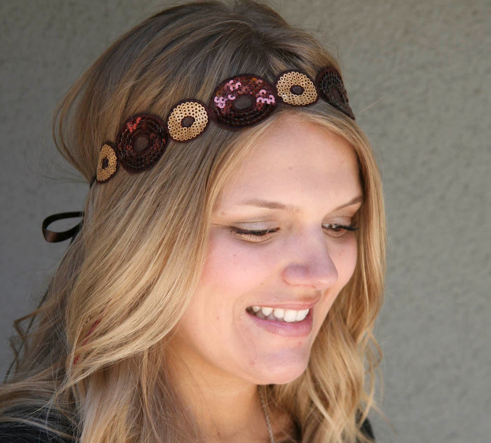 Hippie tie headband for women and teens, women hair accessory