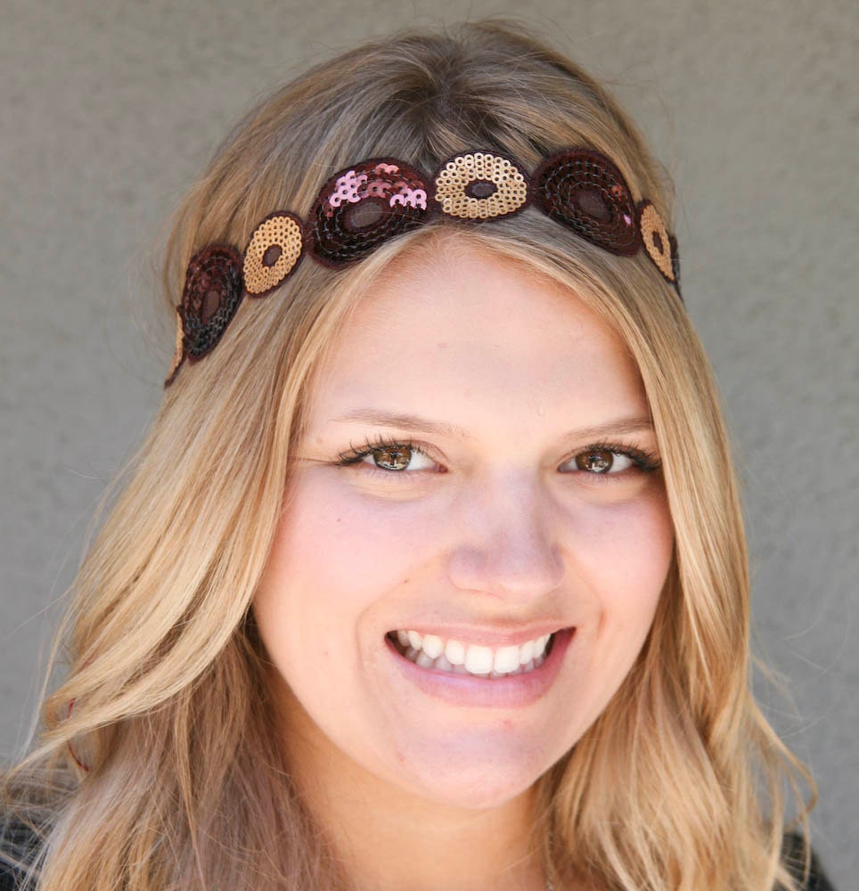 Hippie tie headband for women and teens, women hair accessory