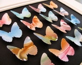 SALE Rainbow Melted Crayon Upcycled Art on Black. 3D Butterflies Wax Art. 5X7