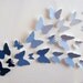 Blue Velvet - 3D Butterfly Art - Upcycled Paint Chips - 5X7