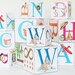 DELUXE Alphabet Wooden Baby Blocks wood toy building blocks eco friendly children toy - set of 12 in two sizes