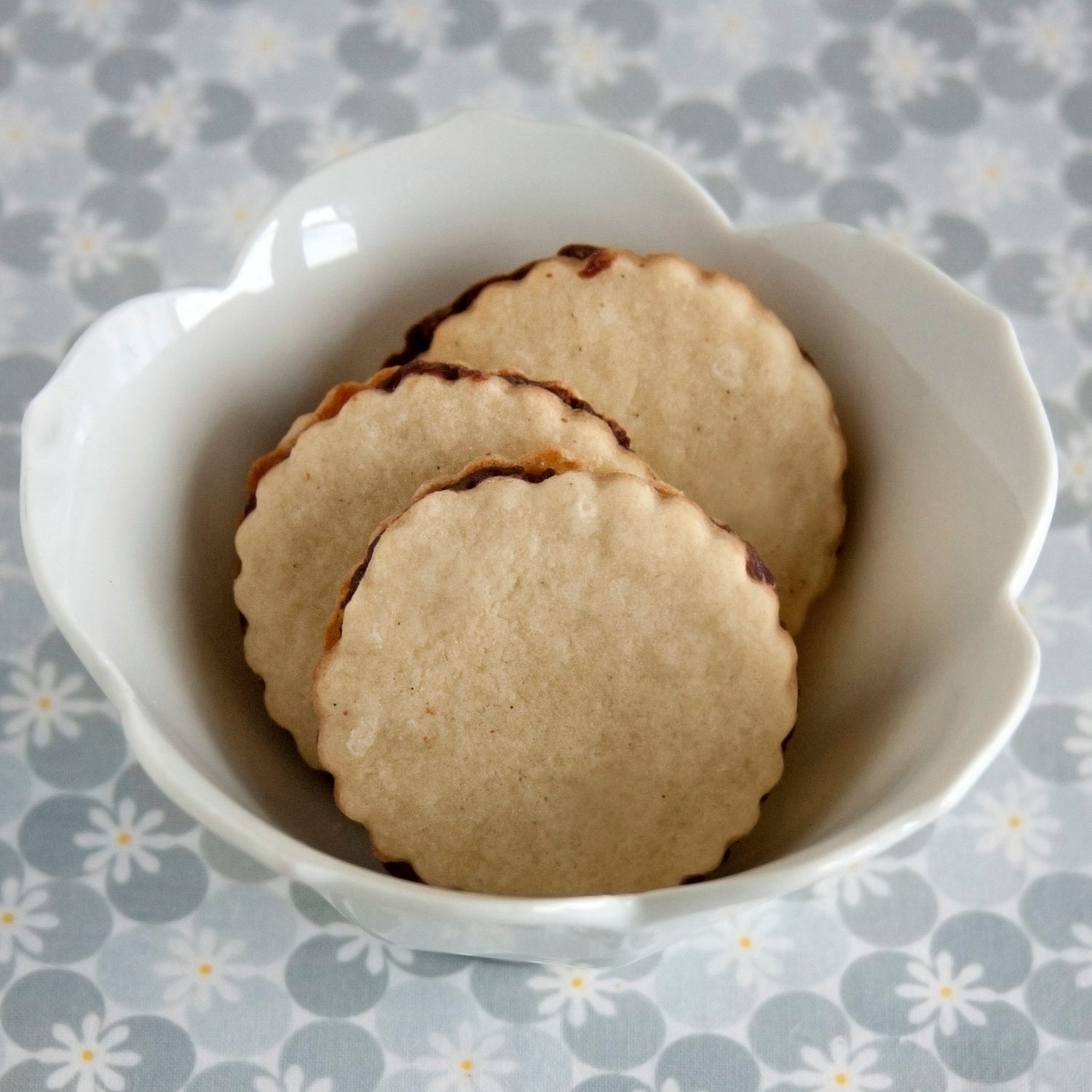 Chocolate Ganache Filled Vanilla Bean Sandwich Cookies - 2 dozen homemade cookies