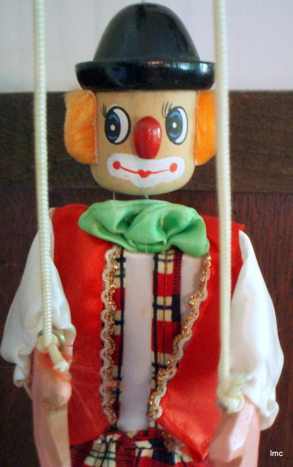 VINTAGE WOODEN CLOWN PUPPET by MCFOOL on Etsy