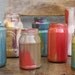 Colorful Glass Mason Jar in Nude Pink, Plum Purple, and Shimmering Gold