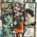 Vintage Ladies with Frost and Snowflakes Digital Collage Sheet - 1 x 3 Inch Rectangles - Printable Download
