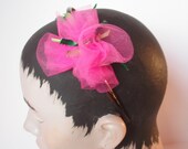 Flower Headband Hot Pink Tulle