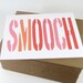 Valentines Card, Valentine's Day Greeting Card, Big Smooch, Kiss - Single