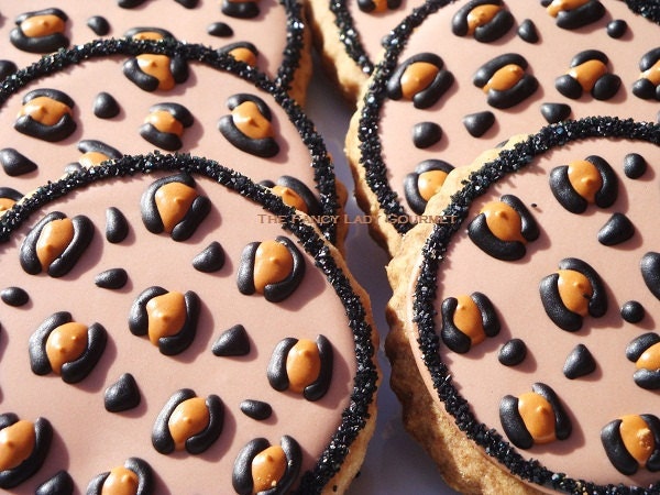 Leopard  print cookies 1 dozen
