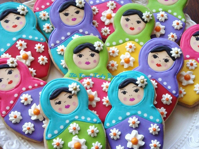 Custom Russian Doll Cookies 1 dozen