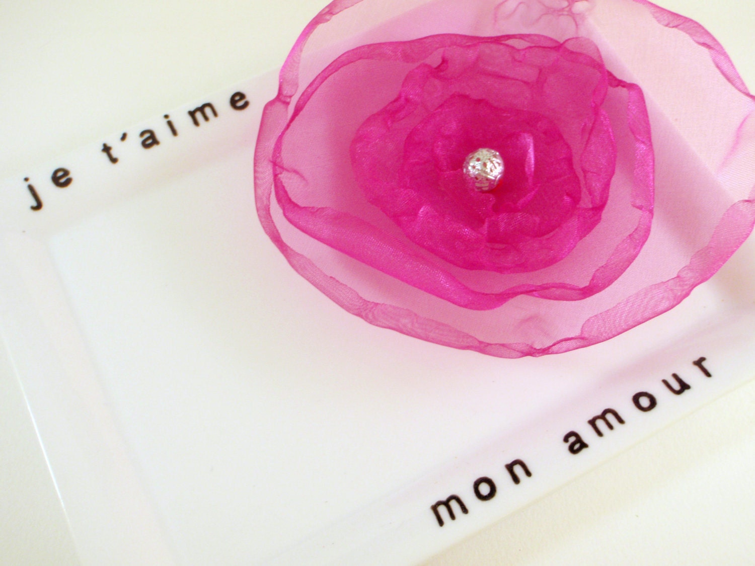 Hand Painted Dish - French Je t'aime mon amour
