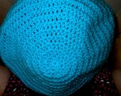 Crocheted Slouchy beret  beanie: Womans warm stylish hat in your choice of color made to order
