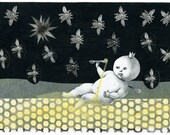Limited Edition Print A4 size - The princess bee 3/50