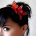 MEGAN - three orange butterflies headband  - bohemian hair accessory