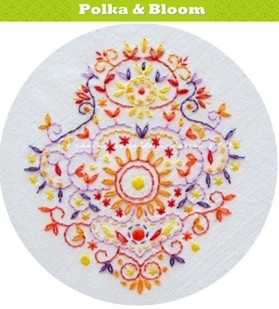 Embroidery Pattern Rococo Sunset PDF