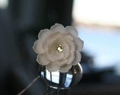 SHELLFLOWER RING White with Glint of Green  inspired by Sailors Valentines