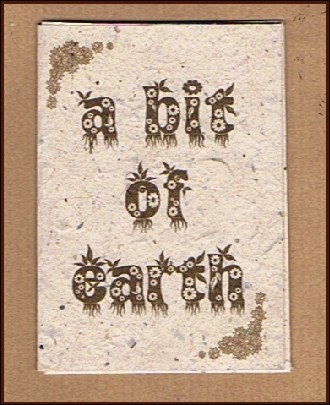 EARTH DAY ZINE A Bit of Earth - celebrating The Secret Garden, with packet of seeds