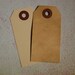 15 Medium Tea Stained Manilla Shipping Tags 3 3/4 x 1 7/8