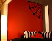 Large Spider Web Vinyl Wall Decal Art,