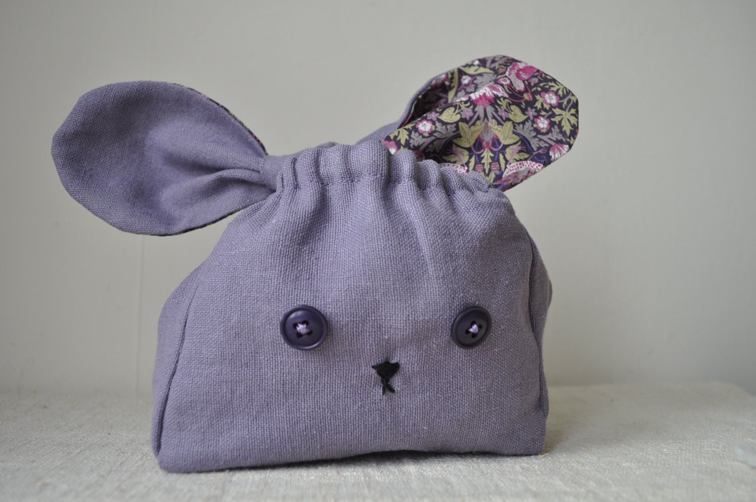 Lavender Linen and Liberty Lapin -Little Lunch Bag -  Petite Storage