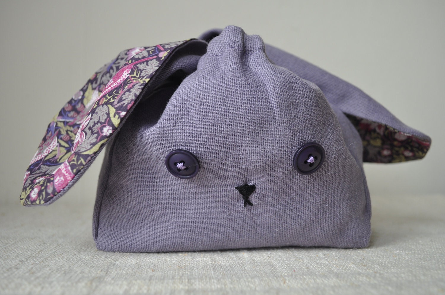 Lavender Linen and Liberty Lapin -Little Lunch Bag -  Petite Storage