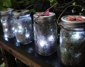 LED Firefly Latern--Quart Mason Jar-Battery-Operated -Set of 4