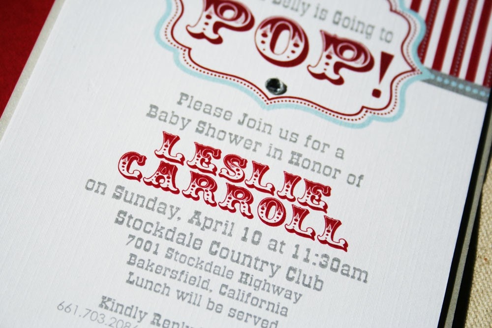 She's Going to POP Baby Shower Invite