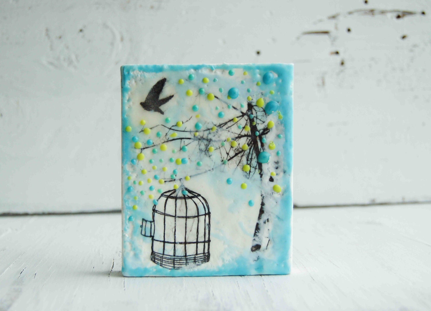 Set Free Your Dreams Original Encaustic Painting