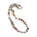 SALE long bead necklace in red and green