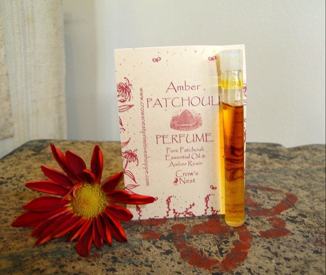 Amber-PATCHOULI Perfume with Pure Amber resin and Pure Patchouli Essential Oil- trial size "Free Shipping"