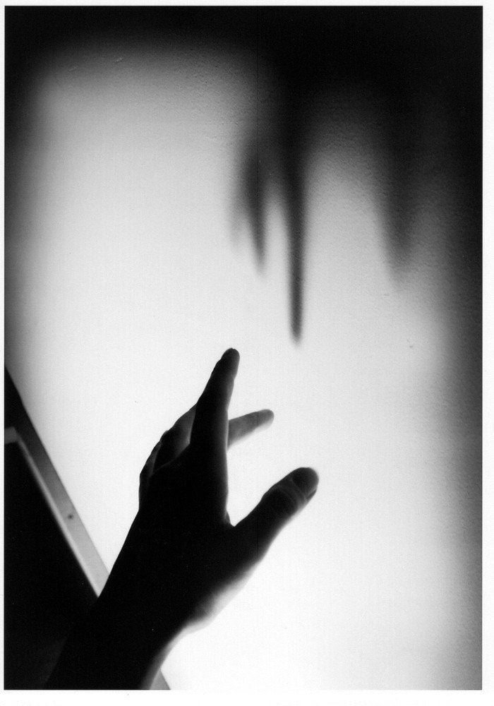 The Hand on the Stair-5x7 print-SIGNED, art, photography, black and white, light and shadow, ghost