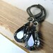 Vintage Rhinestone Earrings Black Diamond Teardrops Brass Antiqued Pears