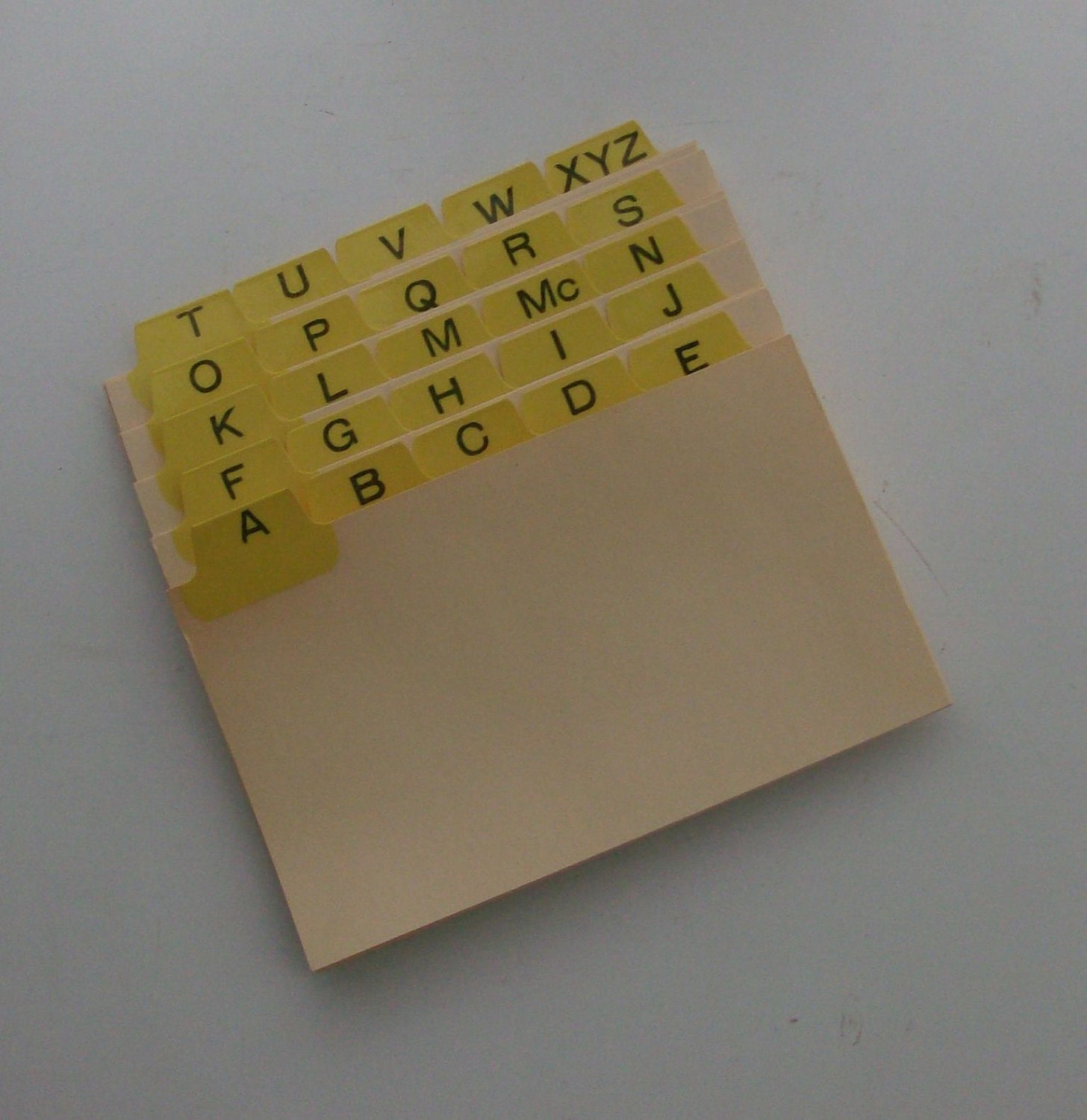 Lemon Yellow Alphabetical File Dividers by fromlosttofound on Etsy
