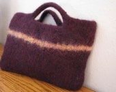 Felted Wool Purse - Clutch - Eggplant
