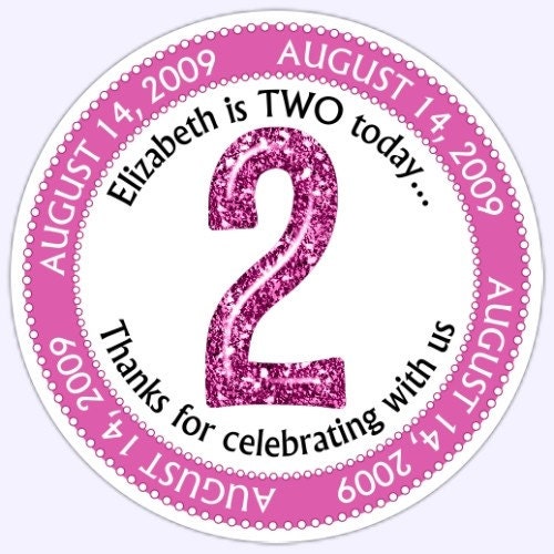 Custom 2nd Birthday Labels, Second Birthday Stickers - Personalized for YOU