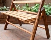 Reclaimed Wood Bench - Folding 2-Seat Bench